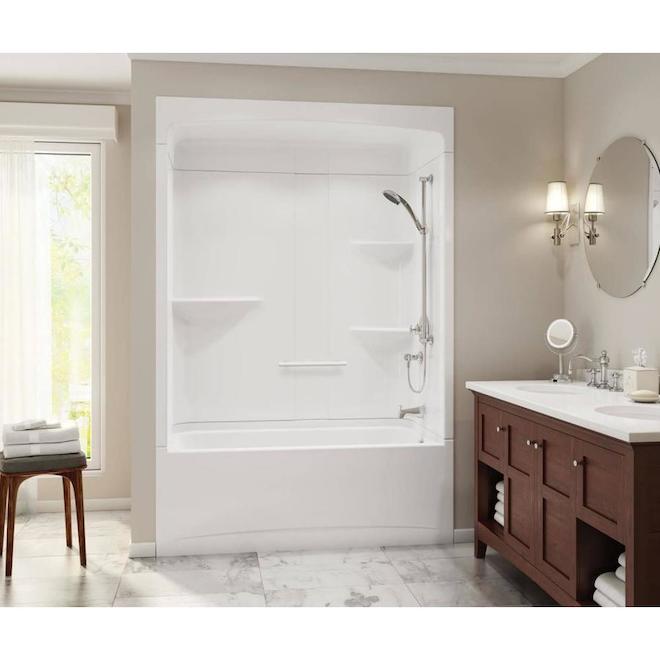 MAAX Camelia Tub-Shower Kit Alcove - 60-in x 32-in - White Acrylic