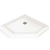 Base de douche en coin blanc en acrylique, Maax Orbit, 38 po x 38 po, neo angle