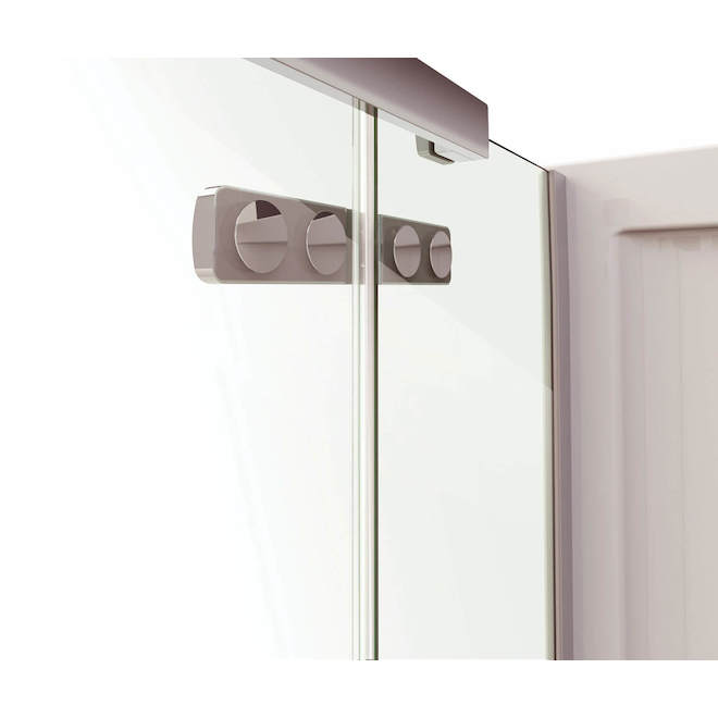 Maax Hana Rectangular Pivot Shower Door - Lotus Water-Repellent Coating - Tempered Clear Glass - Frameless