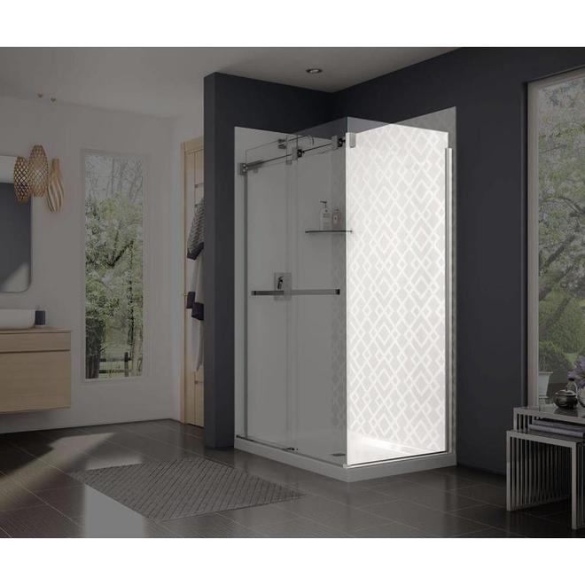 MAAX Duel Frameless Tempered Glass Shower Return Panel with Water-Repellent Lotus Coating