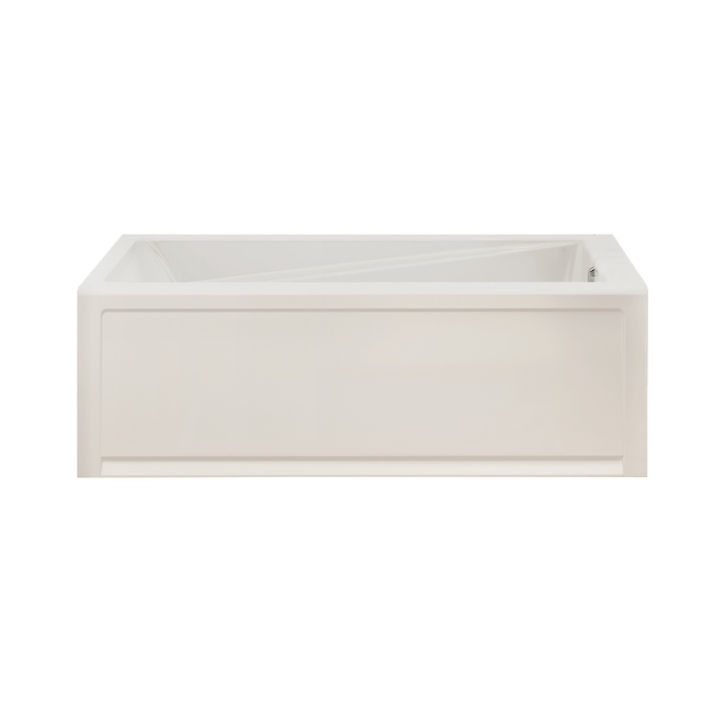 MAAX New Town 60-in x 32-in White Acrylic Right Drain Rectangular Alcove Bathtub with Micro Jets