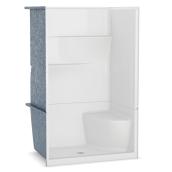 MAAX Gallery Shower in 2 Pieces - With Leftside Seat - 34-in x 75-in - White