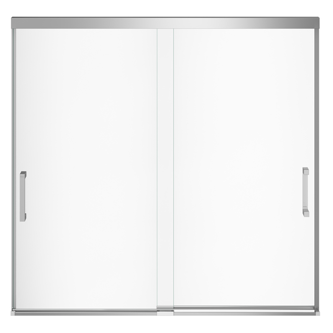 MAAX Incognito Sliding Shower Door - 53-in x 74-in - Clear Glass and Chrome