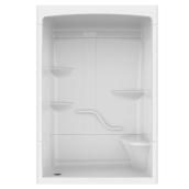 MAAX Camelia Acrylic Shower with Rightside Seat and Grab Bar - 60-in x 34-in x 88-in - White
