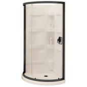 MAAX Charlotte Corner Acrylic Shower Kit - 34 x 34 x 72-in - Matte Black Finish