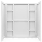 MAAX Interflo Tub Shower Wall Kit in Acrylic 60 x 30 x 60-in - White