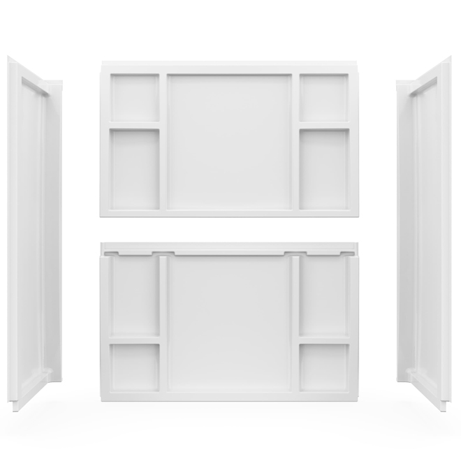 MAAX Interflo Tub Shower Wall Kit in Acrylic 60 x 30 x 60-in - White
