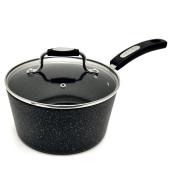 Starfrit The Rock Non-Stick Saucepan with Tempered Glass Lid - 1.9-L