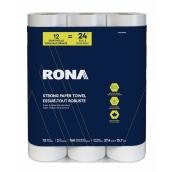 Essuie-tout robuste Super RONA 2 plis 12 rouleaux 160 feuilles