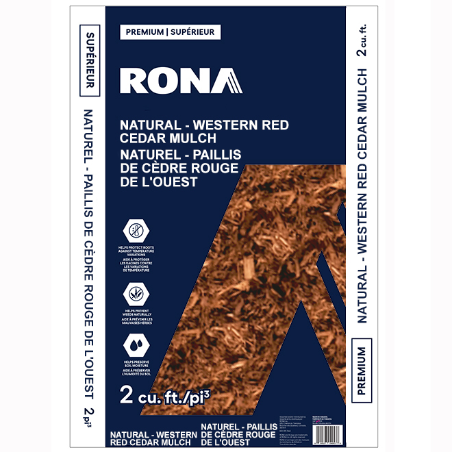 RONA Western Natural Cedar Mulch Premium - 2-ft³