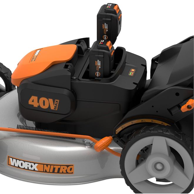 WORX Nitro 40 V Lithium-ion 21-in Deck Cordless Electric Push Lawn Mower