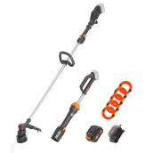 Ensemble de coupe-bordure et souffleur WORX sans fil sans balais 20 V avec batterie