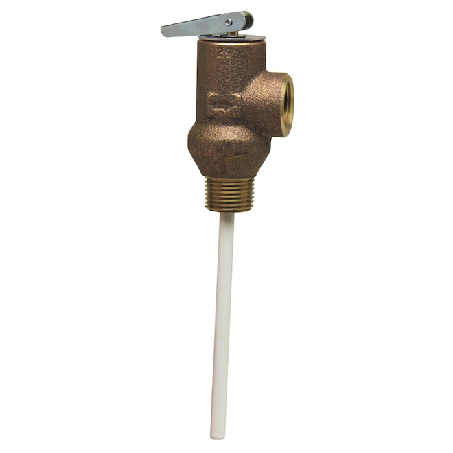 Watts 1XL Temperature and Pressure Relief Valve - Bronze - 150-PSI - 1/2-in dia