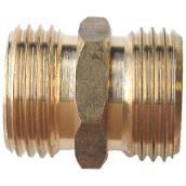 Hose Connector - Brass - 3/4" x 3/4" - Male x Male