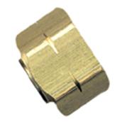 Compression Nut with Insert - Brass - 3/8"