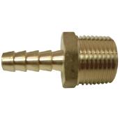 Hose Barb - Brass - 1/4" x 3/8" - Barb x MIP