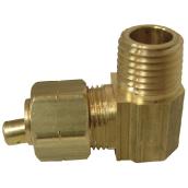 Elbow - Brass - 90° - 3/8" x 1/4" - Tube x MIP