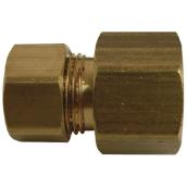 Coupling - Brass - 3/8" x 1/4" - Female x Tube