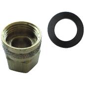 Hose Connector - Brass - 3/4" x 1/2" - Female x FIP