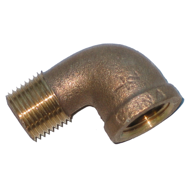 Brass 90° Elbow - 1/2 Male NPT X 1/2 Compression