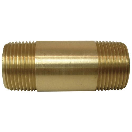 Mamelon de tuyau, laiton, 3/4" x 2 1/2", MIP x MIP