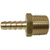 Raccord cannelé, laiton, 5/8" x 1/2", cannelé x MIP