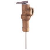 Watts 100XL Temperature and Pressure Relief Valve - Brass - Stainless Steel Spring - 3/4-in dia