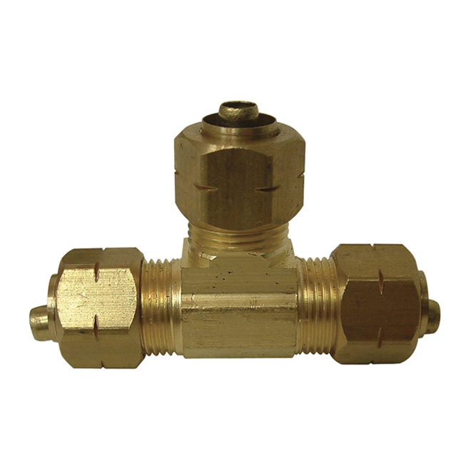 SIOUX CHIEF T-Fitting - Brass - 3/8 x 3/8 x 3/8 - Tube 907-201001