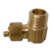 Elbow - Brass - 90° - 3/8" x 3/8" - Tube x MIP