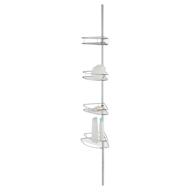 Taymor Reversible Shower Caddy With Adjustable Baskets 