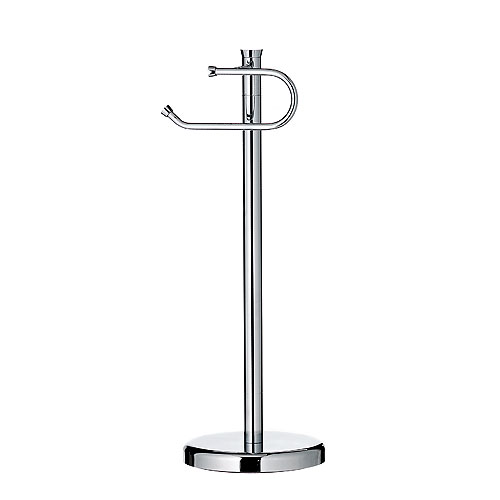 Taymor Pedestal Toilet Paper Holder - European Style - Steel - 22-in H x 7.5-in W
