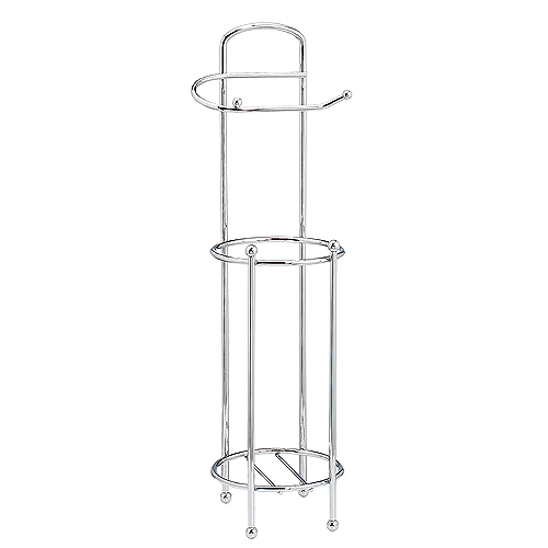 Taymor Pedestal Tissue Caddy Holder - Polished Chrome - Metal - 26-in H x 8.5-in dia