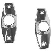 Taymor Elliptical Shower Rod Flanges - Chrome Finish - 2 Per Pack - 1-in Outer dia x 3 7/16-in L