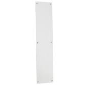 Taymor Door Push Plate - Satin Aluminum - Silver - 4-in x 16-in