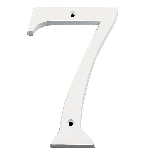 Chiffre 7 classique Taymor, 6 po, aluminium, blanc