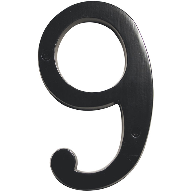 Taymor Classic Number 9 - 6-in - Aluminum - Black