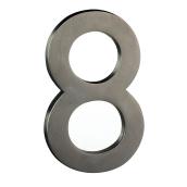 Solid Brass Number - #8 - 6" - Satin Nickel Finish