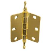 Taymor Decorative Hinge - 3-in x 3-in - Polished Brass - 2-Pack