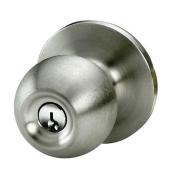 Taymor Oxford Entrance Door Locking Ball Knob - Satin Stainless Steel - Adjustable Latch - Reversible