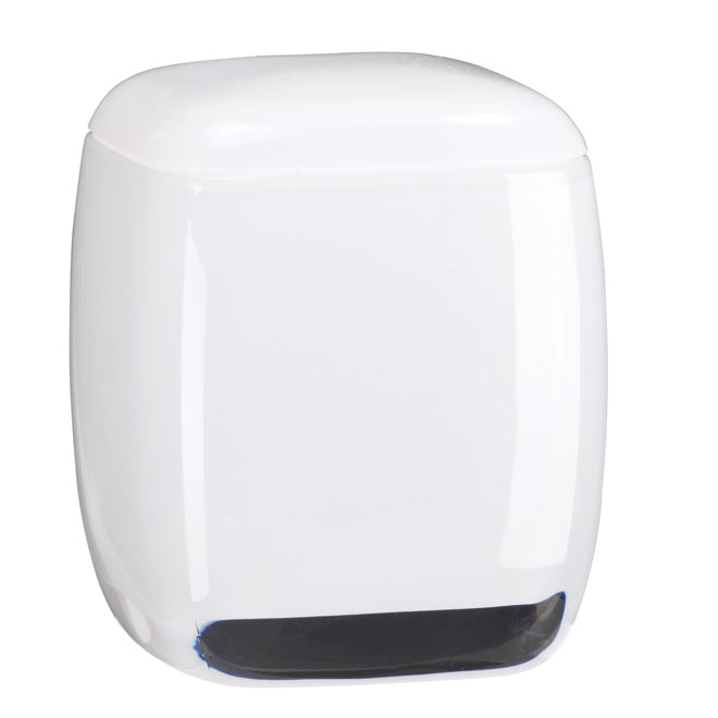 Taymor Wall Mounted Cotton Ball Holder - White - Acrylic - Square