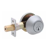 Deadbolt Lock - Single Cylinder - Satin Chrome