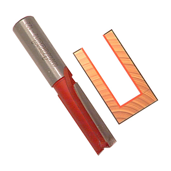 Freud Double Flute Straight Router Bit - Carbide-Tipped - 1 Per Pack - 2 1/2-in L x 5/16-in Dia