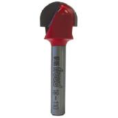 Freud Round Nose Router Bit - 5/8-in Dia x 2-in L - 7/16-in Carbide Height - 1/4-in Shank