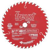 Lame circulaire de finition au carbure, 6 1/2 po, 40 dents