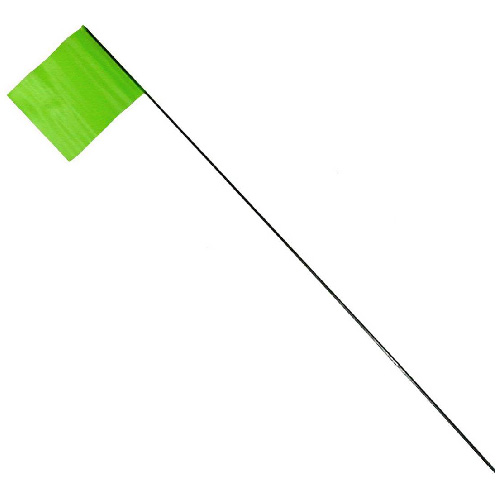 Fanion sur piquet Johnson, vert fluo, 25 par paquet