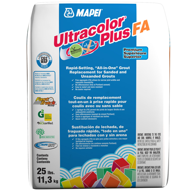 Ultracolor Plus FA Floor Grout 11.3kg - Pearl Grey