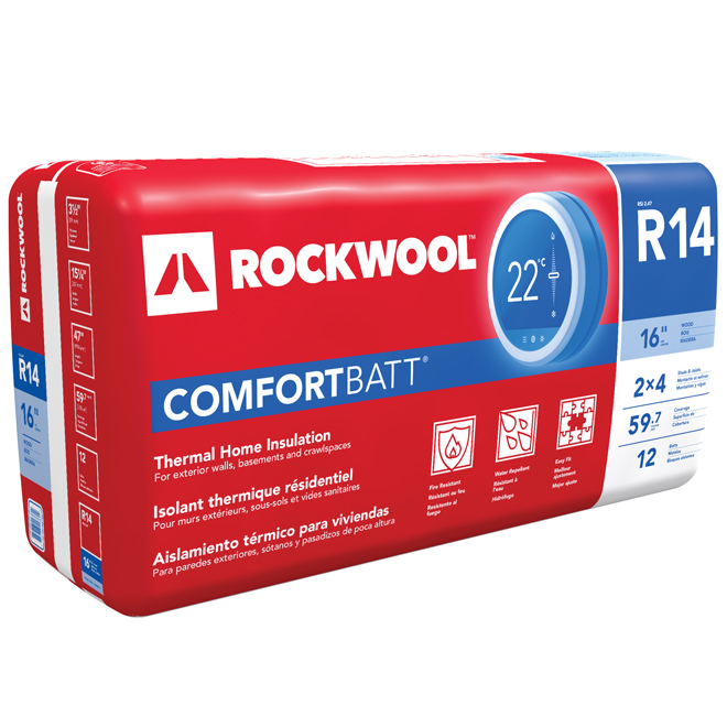 Rockwool ComfortBatt Up to 59.7 sq.ft. R14 Insulation