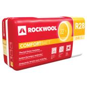 Isolant R28 Comforbatt de Rockwool pour murs à montant 2 x 8 couvre 30 pi2, homologué Greenguard, laine de roche