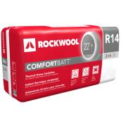 Rockwool Comfortbatt Thermal Insulation Batts - 14 R-Value - For 2 x 4 Stud Walls and Ceilings - Stone Wool