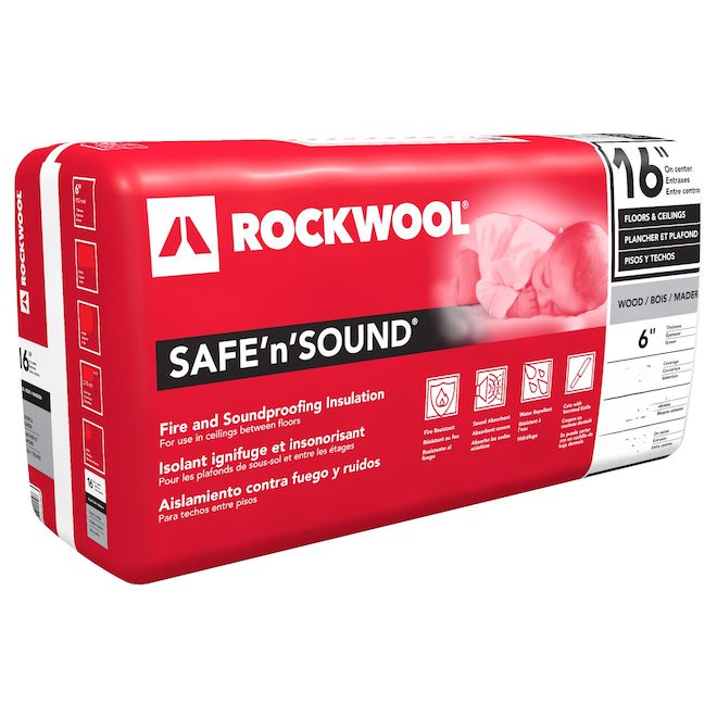 R14 Insulation Rona ROCKWOOL Safe'n'Sound 6 x 16 Floors and Ceilings Fire and Sounproofing ...